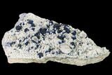 Dark Blue Fluorite on Quartz - Inner Mongolia #160705-2